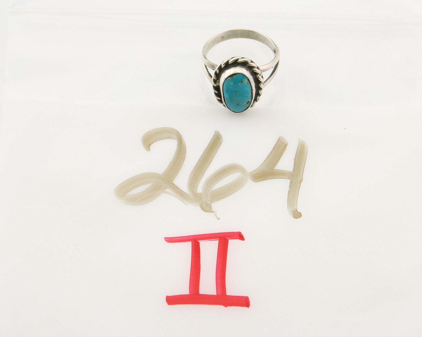 Navajo Ring 925 Sterling Natural Mined Arizona Turquoise C.80's Size 6.0