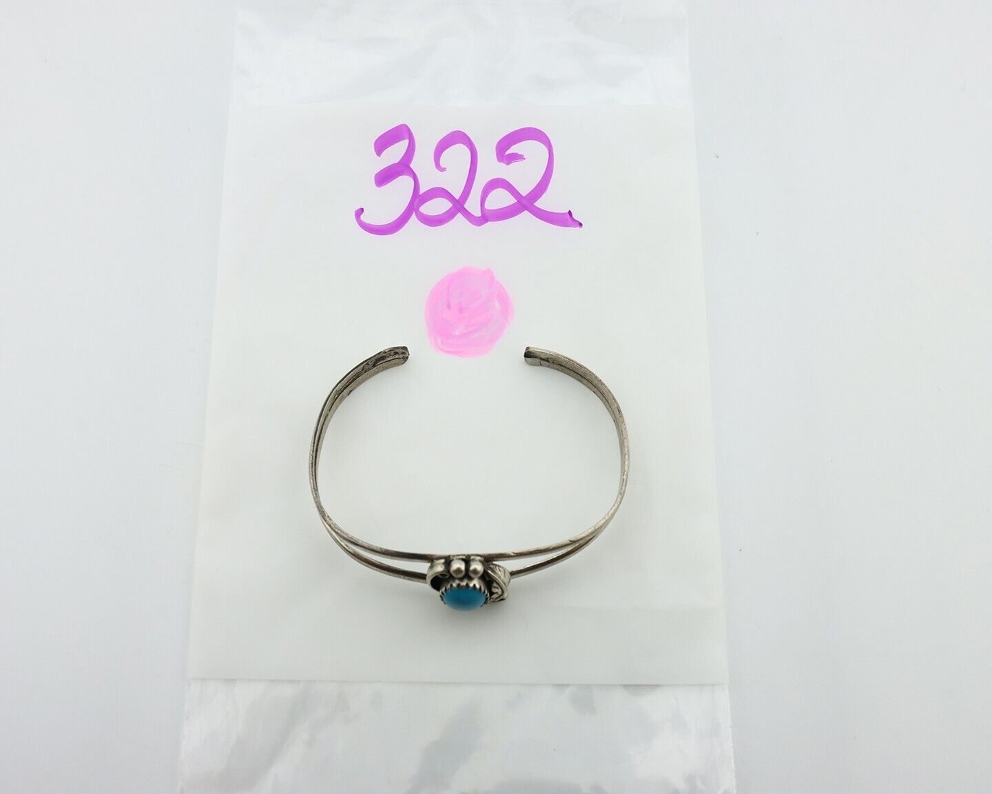 Navajo Slave Bracelet 925 Silver Natural SB Turquoise Native American C.80's