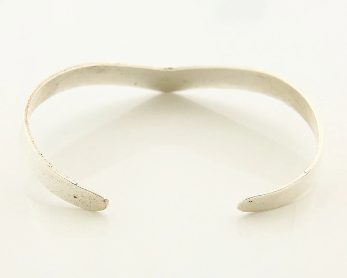 Navajo Cuff Bracelet 925 Sterling Silver Vintage Handmade Signed Thunderbird