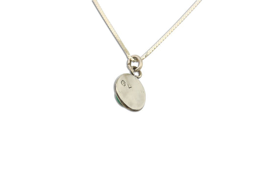 Navajo Necklace 925 Silver Natural Turquoise Artist Signed G Yazzie C.80's