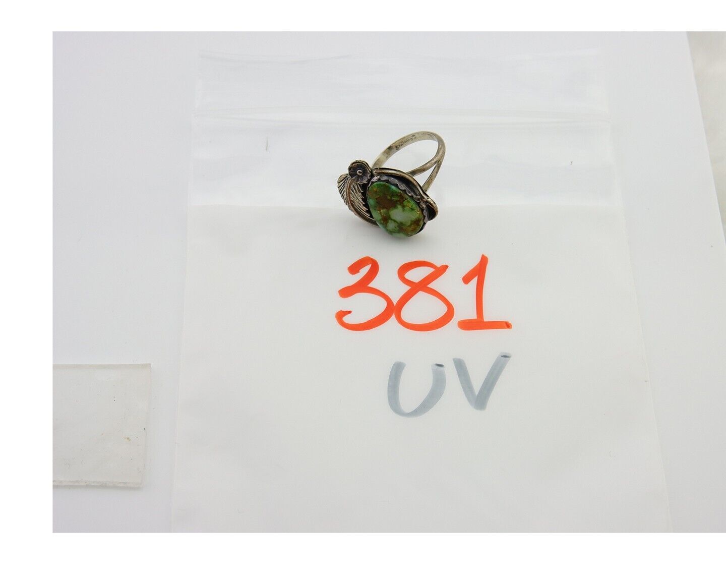 Navajo Ring 925 Sterling Royston Turquoise Native American Artist C.80's