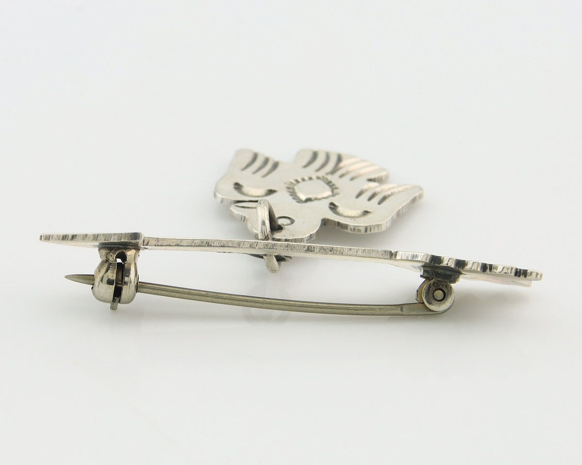 Navajo Pin Sterling Silver Thunderbird Arrow Artist Native American Artist