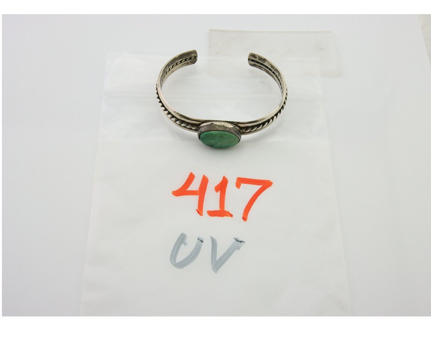 Navajo Cuff Bracelet 925 Silver Turquoise Cuff Native American Artist C.80's