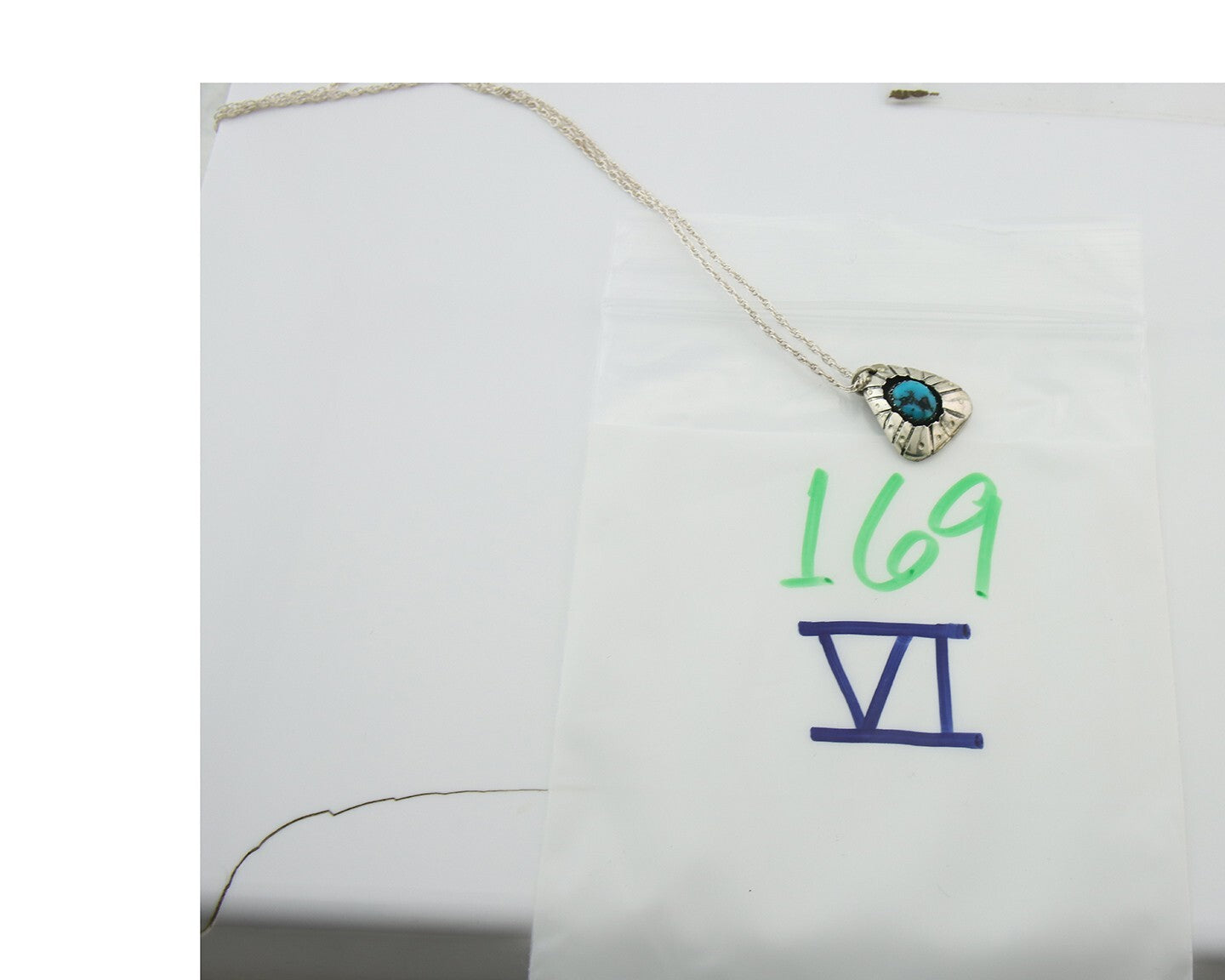 Navajo Sterling Silver Necklace Authentic Turquoise Vintage Handmade