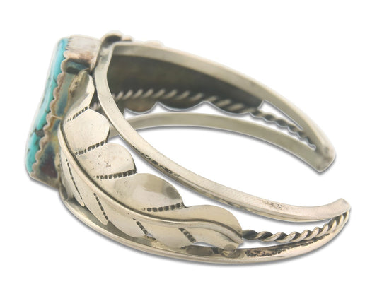 Vintage Navajo Bracelet 925 Silver Turquoise Traditional Handmade Authentic