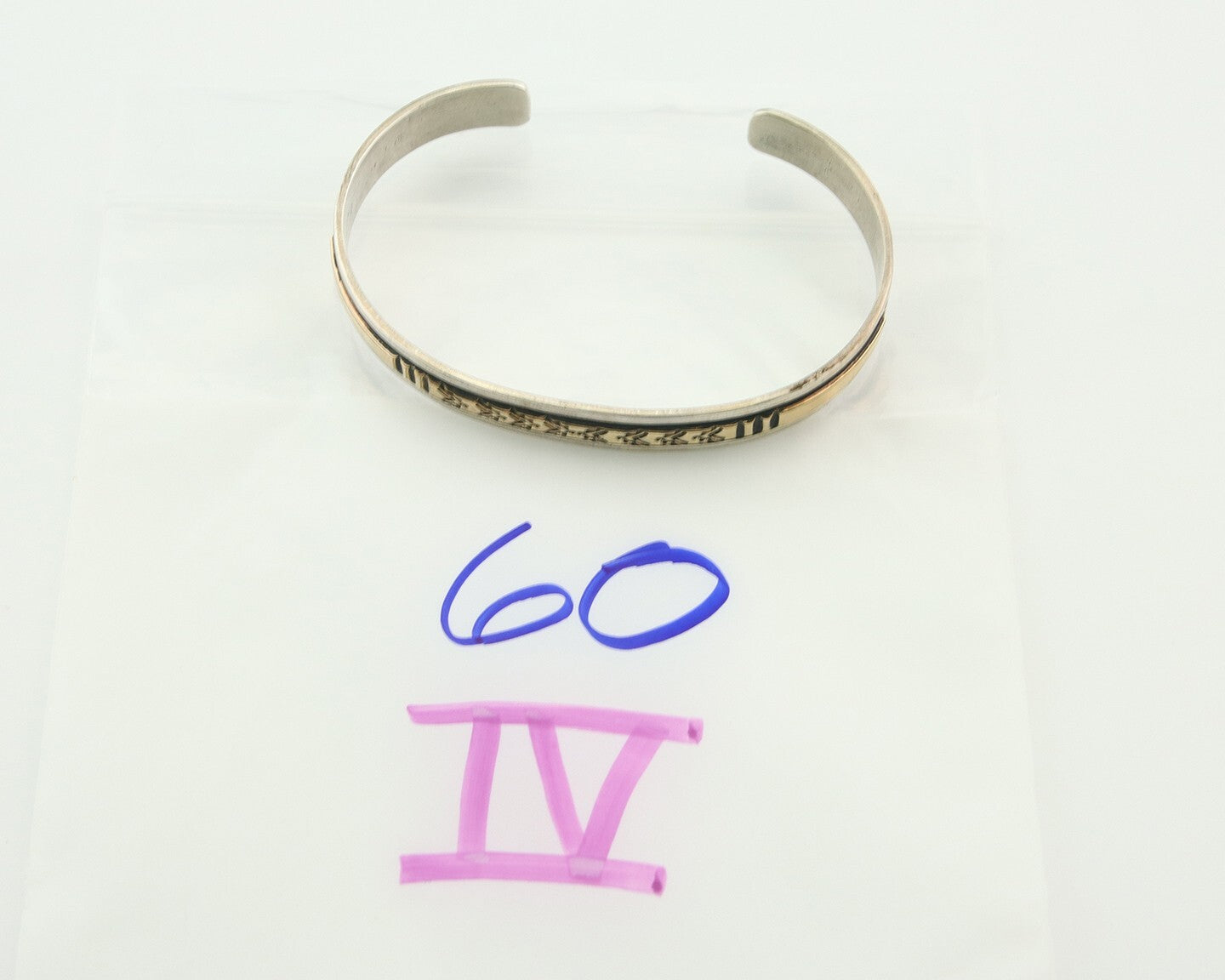 Navajo Bracelet Gold & 925 Silver Handmade 8.3 mm Wide Signed Thomas Singer C80s