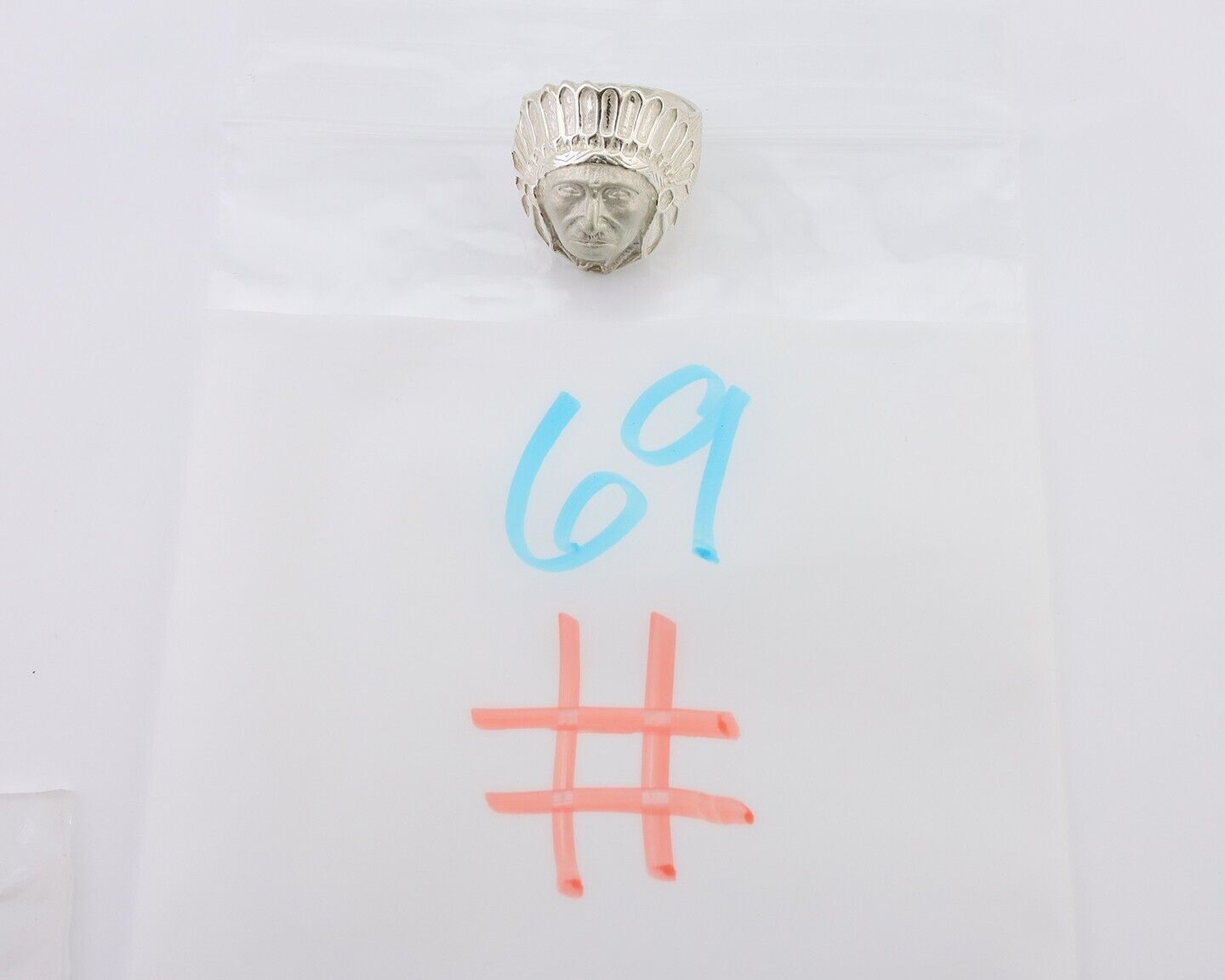 Indian Chief Ring 925 Sterling Silver SOLID CAST 925 STERLING SILVER Size 9.75