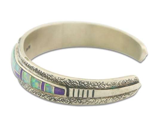 Vintage Navajo Bracelet 925 Silver Handmade Authentic Gemstone Kokopelli