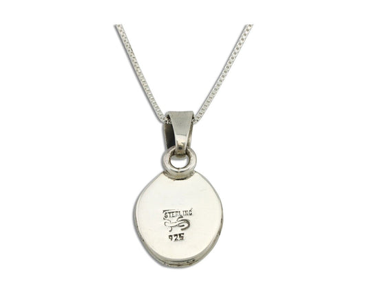 Navajo Necklace 925 Silver Arizona Turquoise Handmade Signed Gecko C.90's