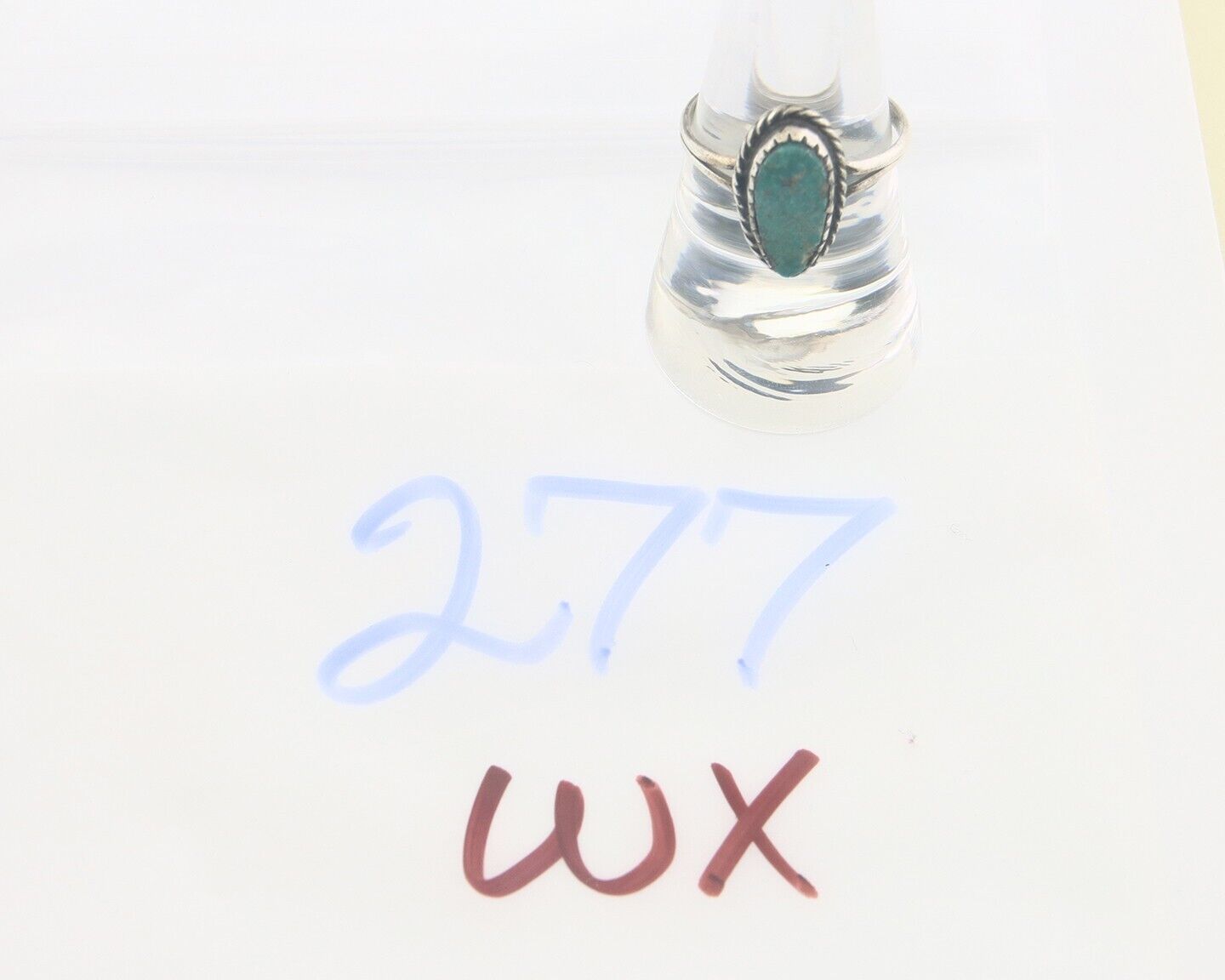 Navajo Ring 925 Sterling Natural Turquoise Native Artist C.80's Size 8.25