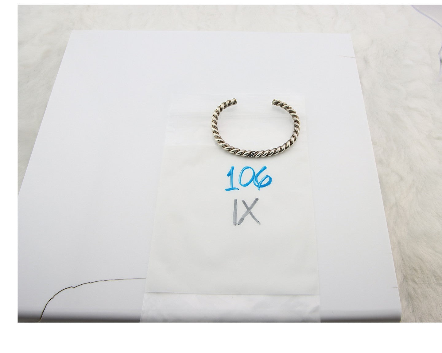 Navajo Twist Bracelet Sterling Silver Gold Authentic Vintage Native Artist 5mm