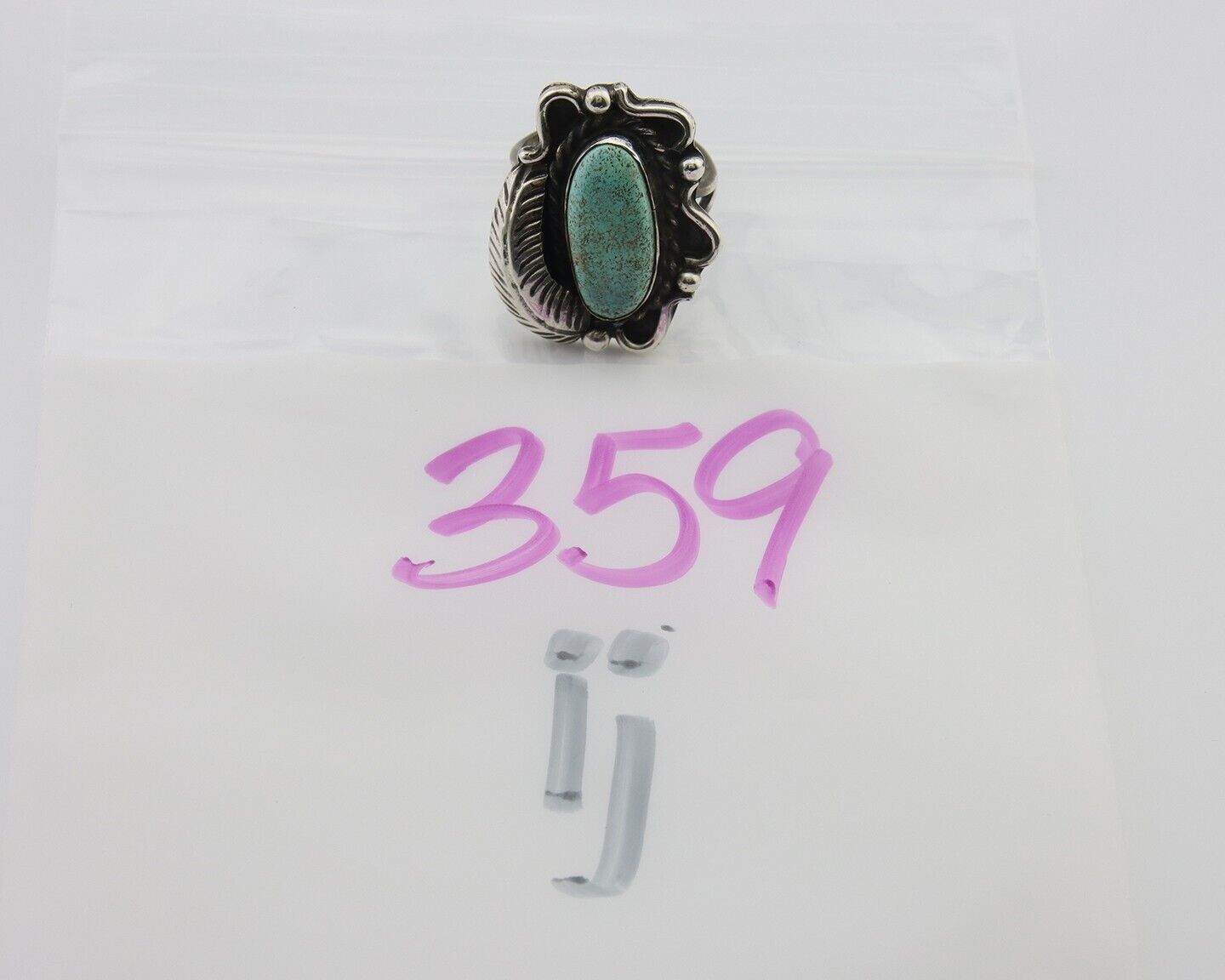 Navajo Handmade Ring 925 Silver Mine 8 Turquoise Native Artist C.80's