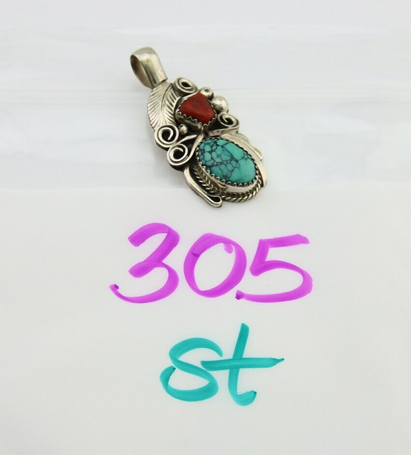 Navajo Necklace 925 Silver Spiderweb Turquoise Artist Signed Justin Morris C80s