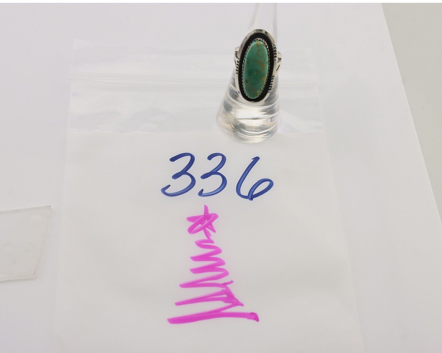 Navajo Ring 925 Silver Natural Blue Turquoise Native American Artist C.80's