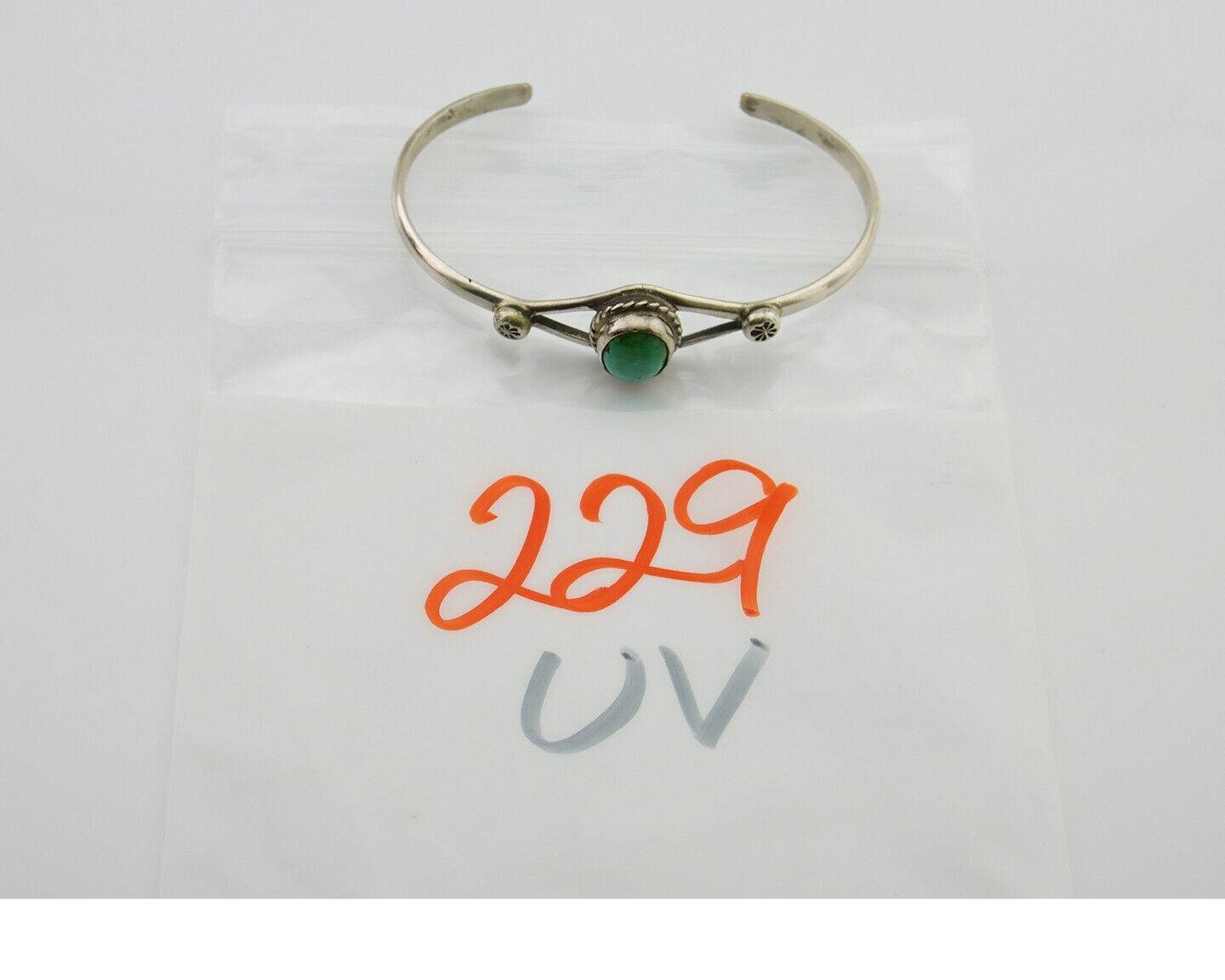 Navajo Cuff Bracelet 925 Silver Turquoise Native American Artist Handmade C.80's