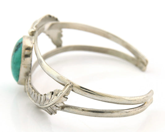 Navajo Bracelet Sterling Silver Turquoise Native American Artist Handmade
