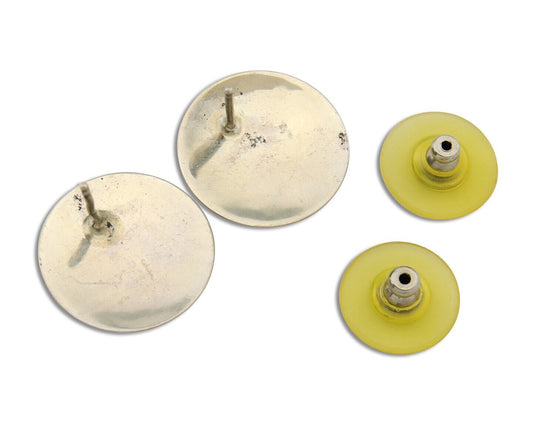 Navajo Earrings 925 Silver Blue Turquoise Native American Artist C.80's