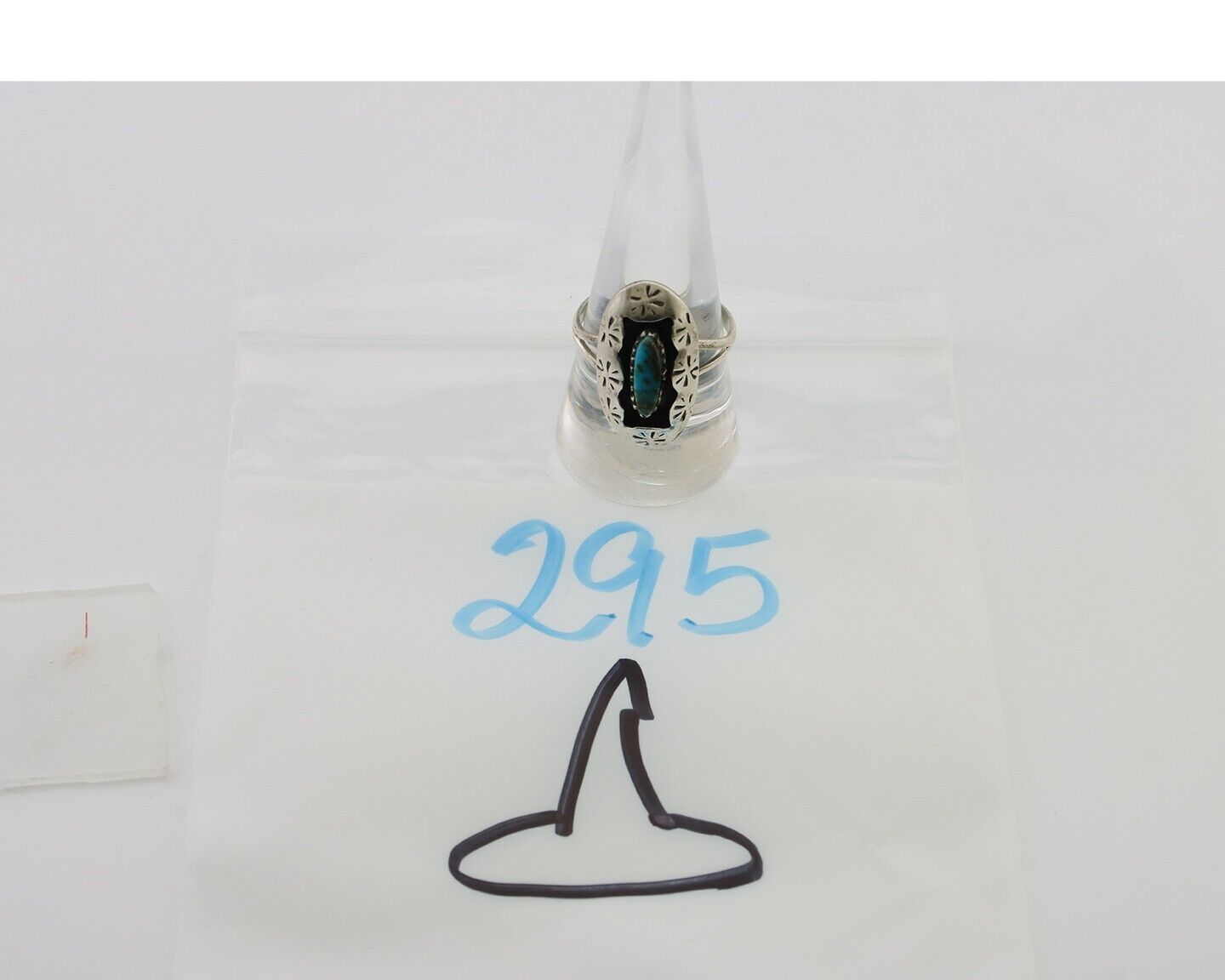 Navajo Ring 925 Silver Natural Blue Turquoise Native American Artist C.80's