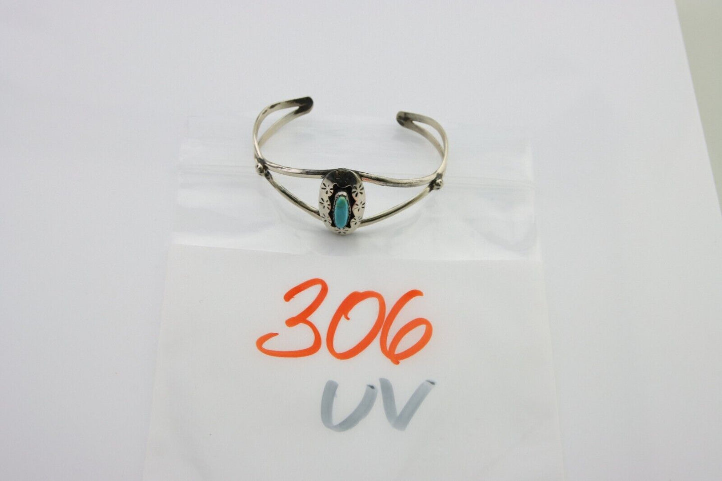 Navajo Cuff Bracelet 925 Silver Turquoise Cuff Artist Signed IJC C.80's