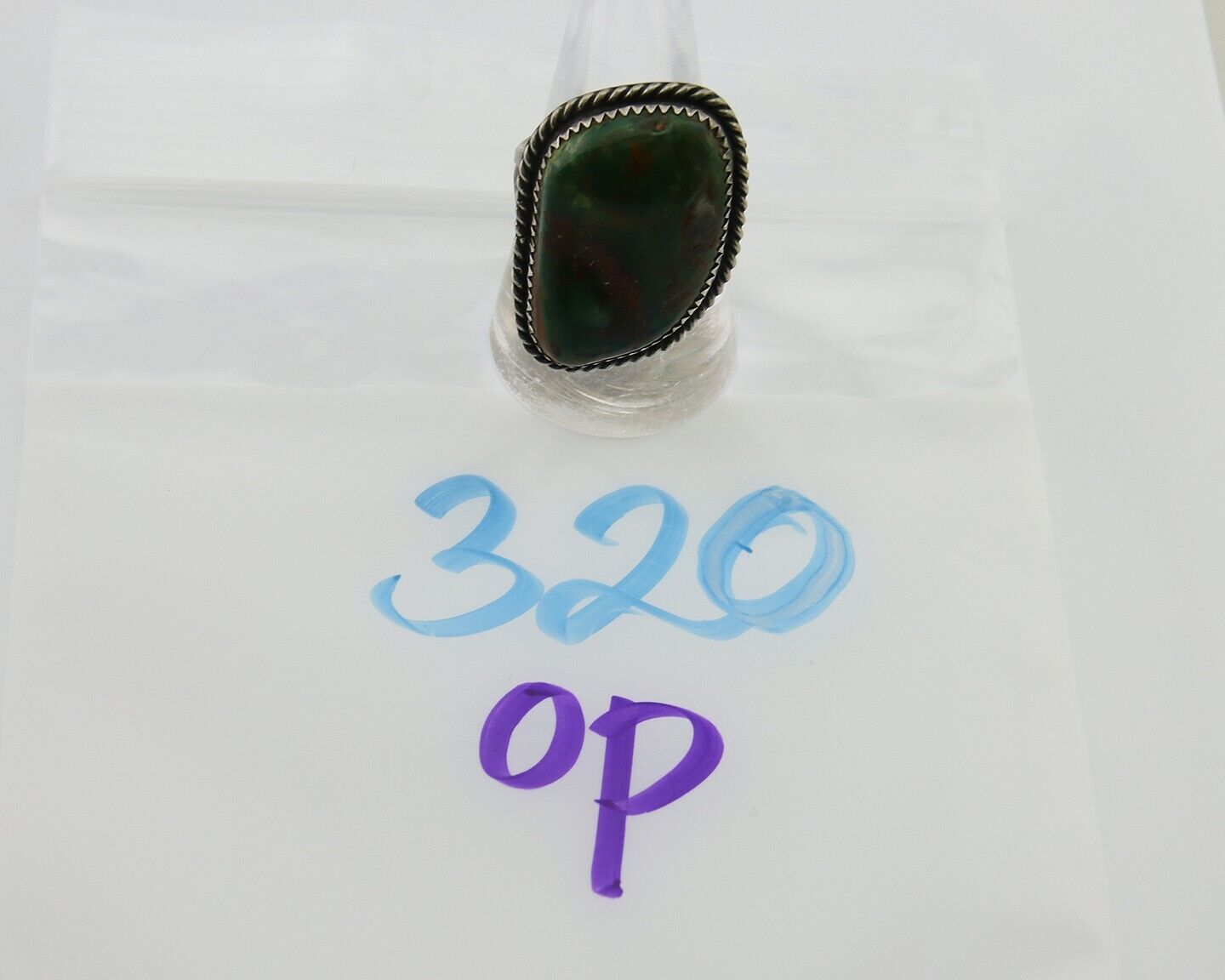 Navajo Handmade Ring 925 Silver Manassas Turquoise Native Artist C.80's