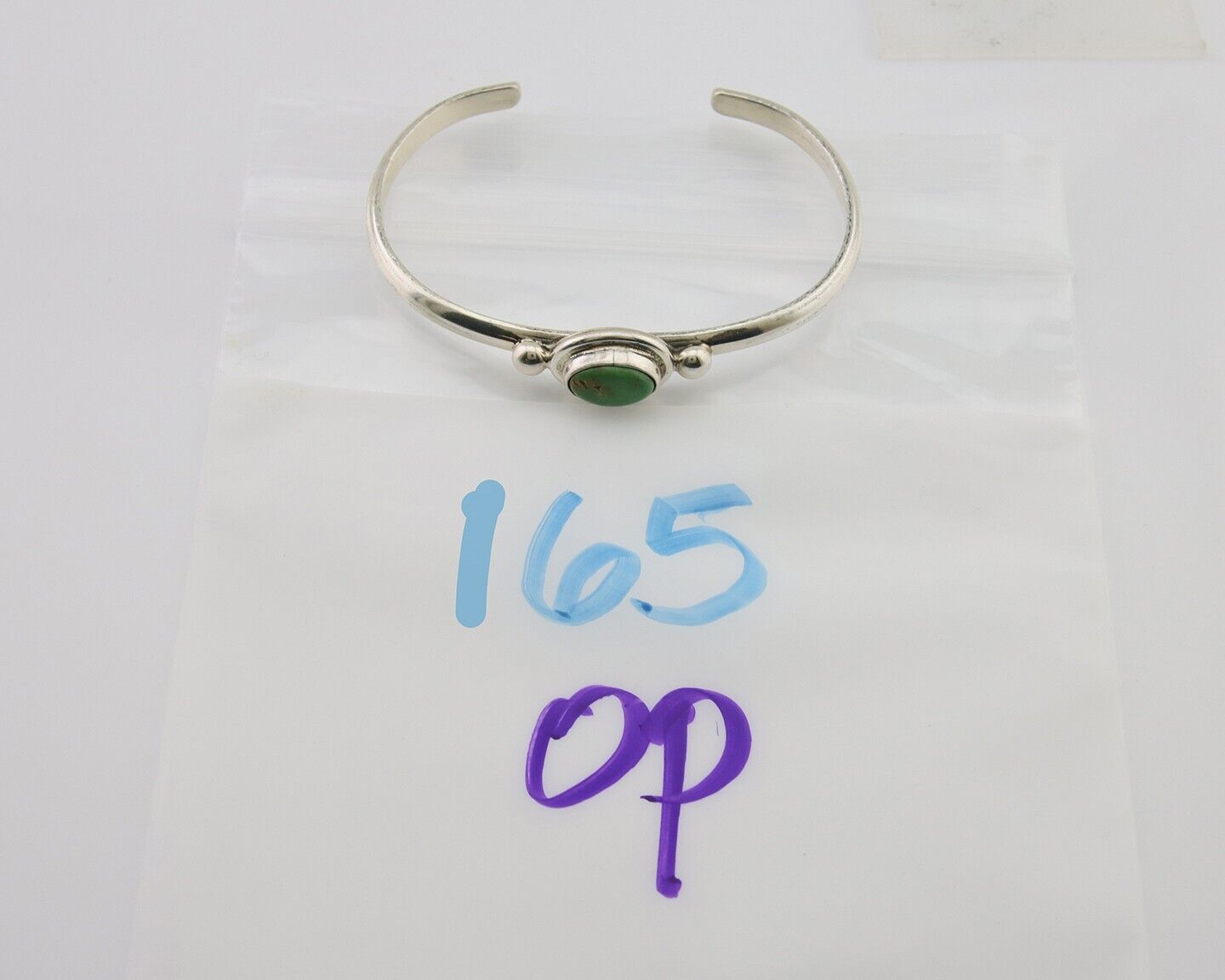 Navajo Kingman Turquoise Bracelet 925 Silver Artist Native American C.80's