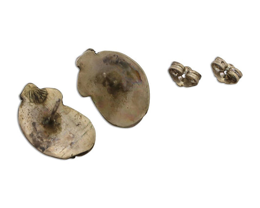 Navajo Earrings 925 Silver Natural Turquoise Native American Artist C.80's