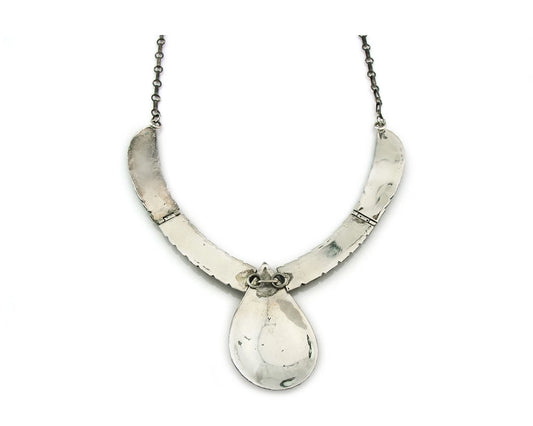 Navajo Necklace 925 Sterling Silver Natural Coral Vintage Signed Tom Yazzie