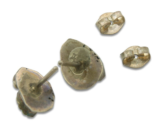 Navajo Earrings 925 Silver Natural Gemstone Native American Artist C.80's