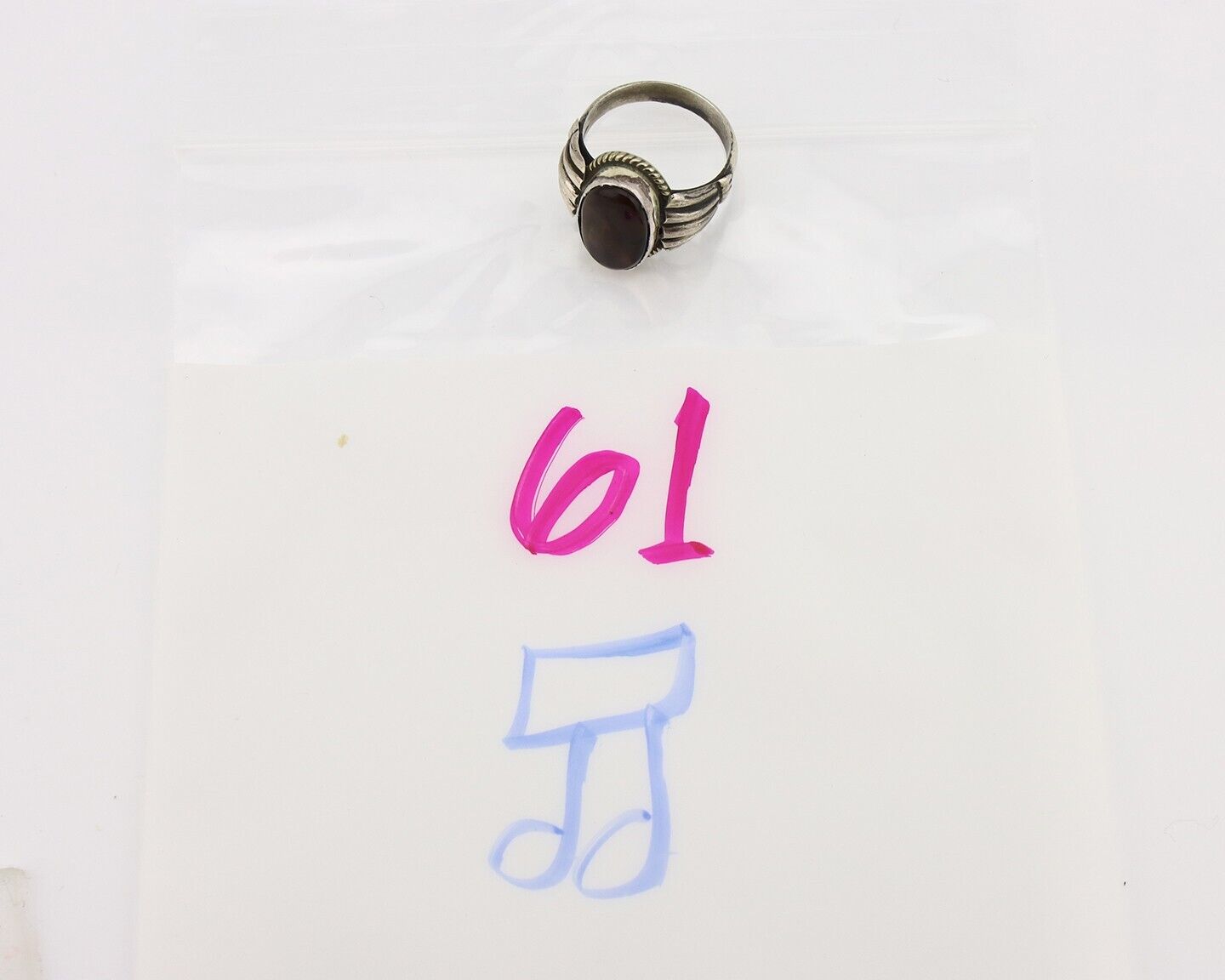 Navajo Handmade Ring 925 Silver Natural High Grade Fire Opal Native Artist C.80s