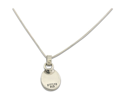 Navajo Sterling Silver Necklace Authentic Tiger Eye Sapphire Vintage Handmade