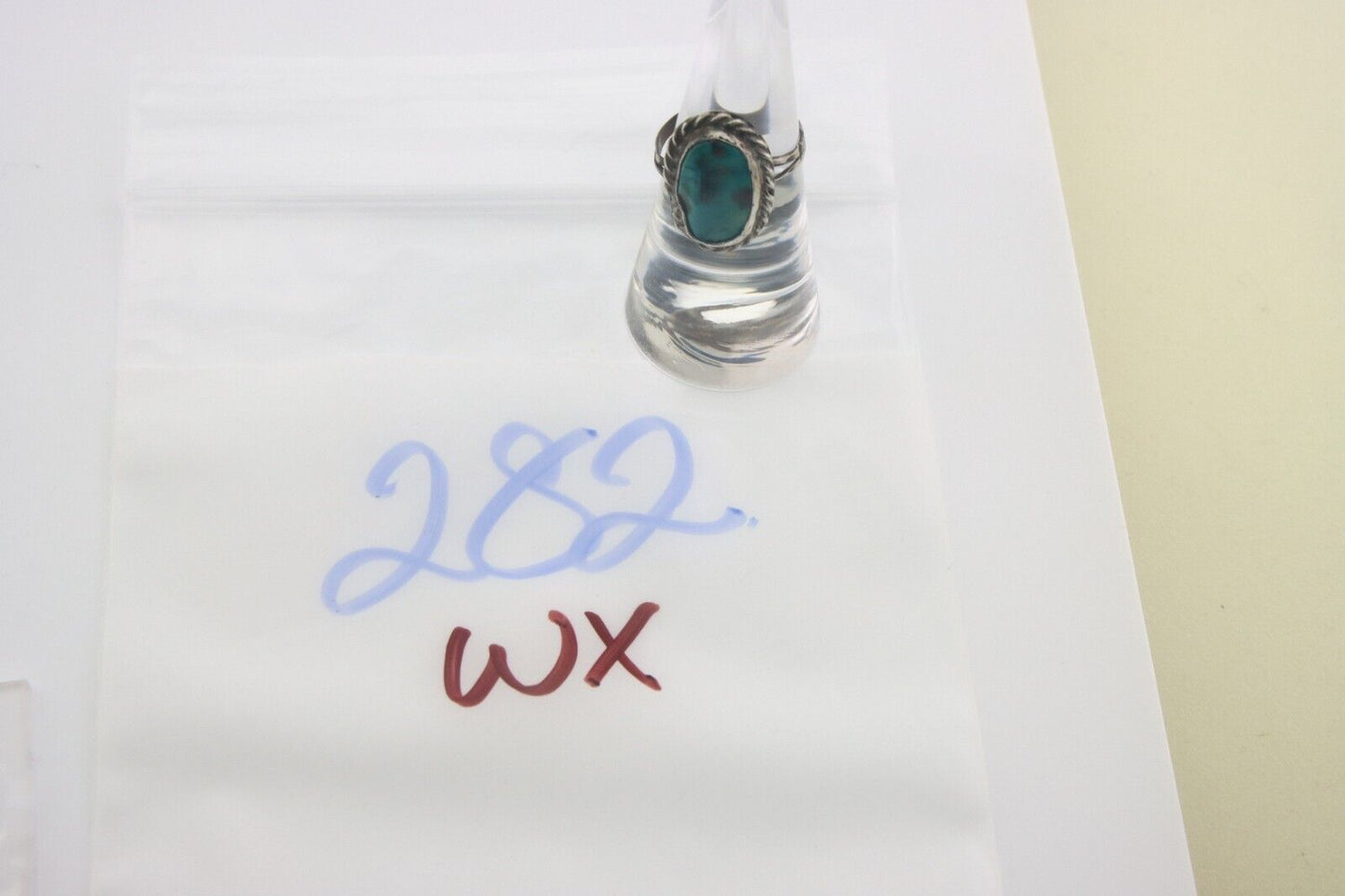 Navajo Ring 925 Sterling Natural Turquoise Native Artist C.80's Size 6.75