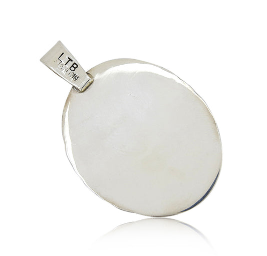 Lorren Begay Navajo Natural VTG Red Carnelian Agate .925 Silver Pendant