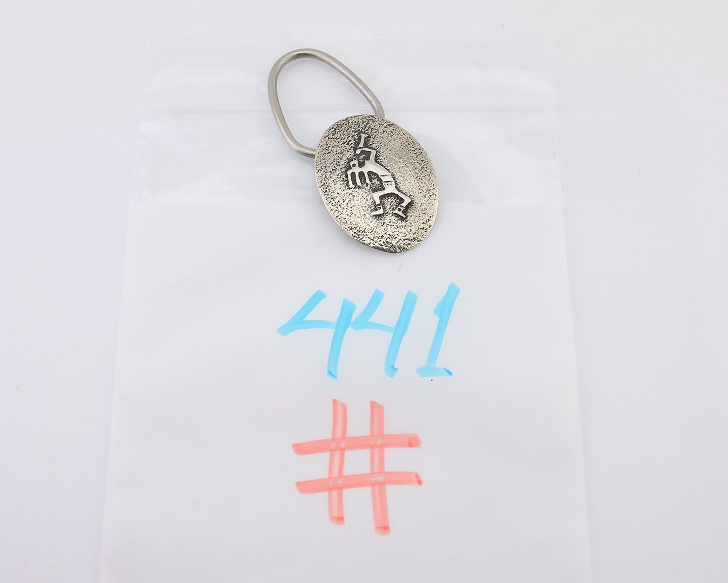 Navajo Kokopelli Key Chain .925 Silver Handmade Artist Signed Richard Begay C80s