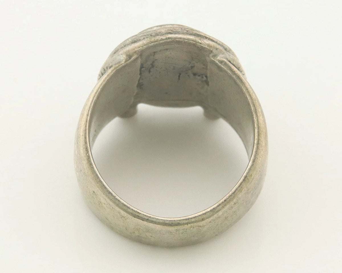 Navajo Horse Shoe Ring Sterling Silver Natural Turquoise Size 7.25