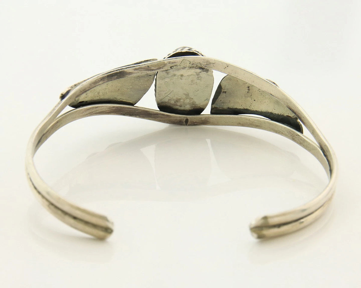 Navajo Cuff Bracelet 925 Sterling Silver Turquoise Vintage Handmade