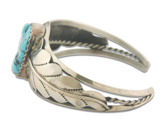 Vintage Navajo Bracelet 925 Silver Turquoise Traditional Handmade Authentic