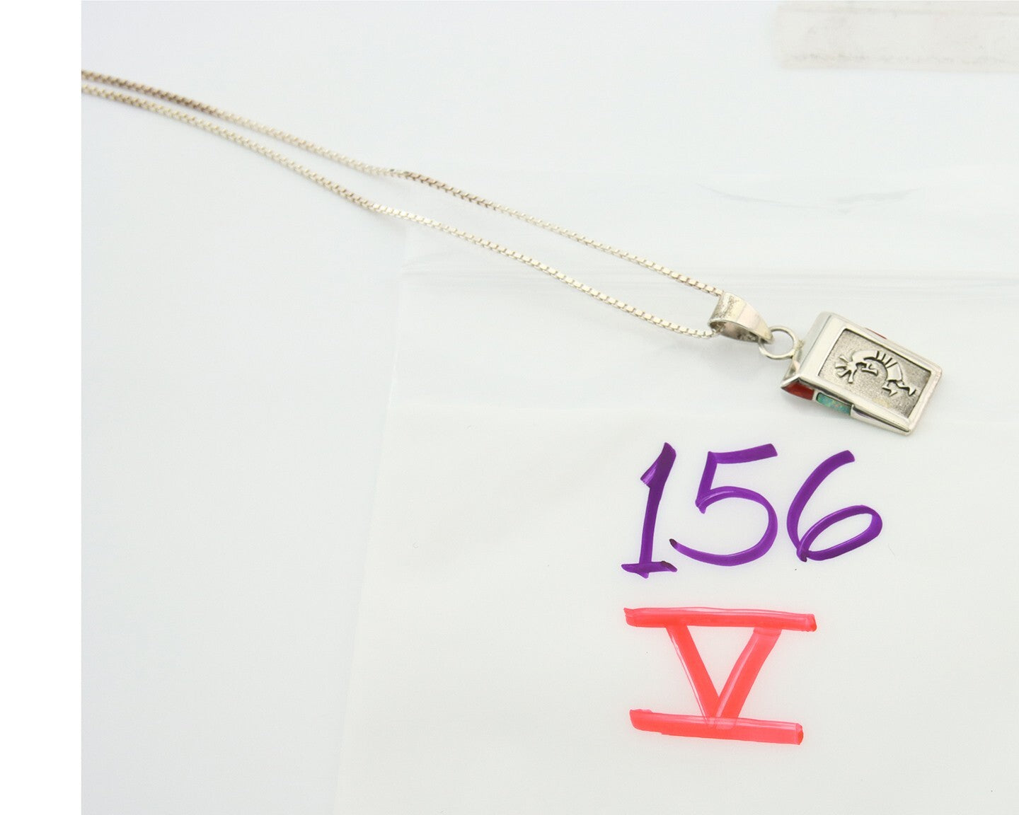 Navajo Sterling Silver Necklace Handmade Authentic Vintage Signed Leonard Jim