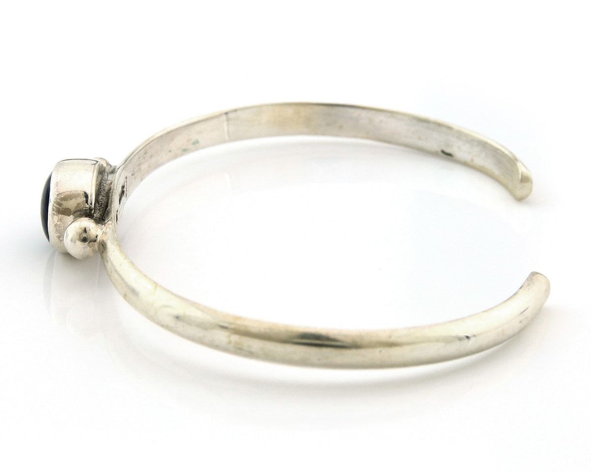 Navajo Cuff Bracelet Sterling Silver Natural Mined MOP Native Artist