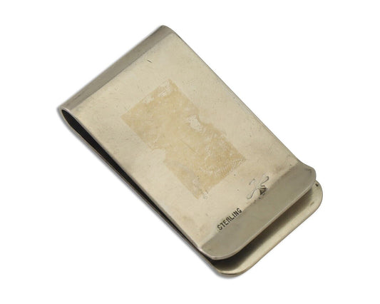 Navajo Eagle Money Clip .925 Silver & .999 Nickle Signed Gibson Gene C.80's