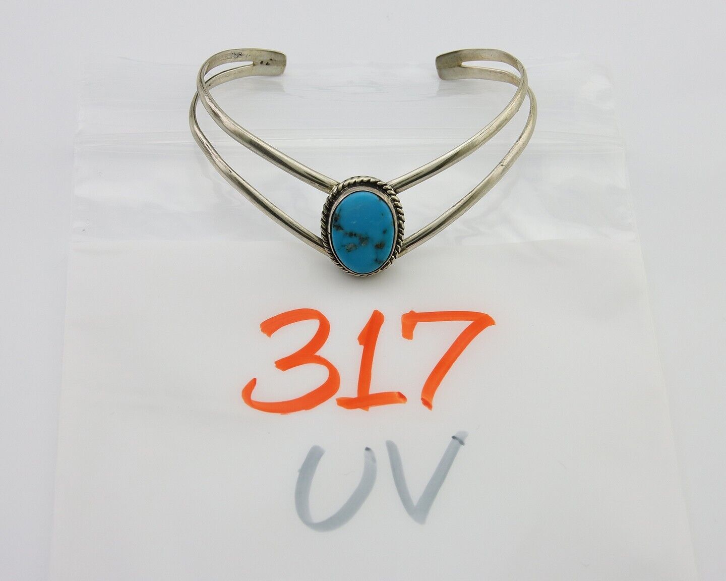 Navajo Bracelet 925 Silver Cuff Turquoise Handmade Artist Signed MC C.80's