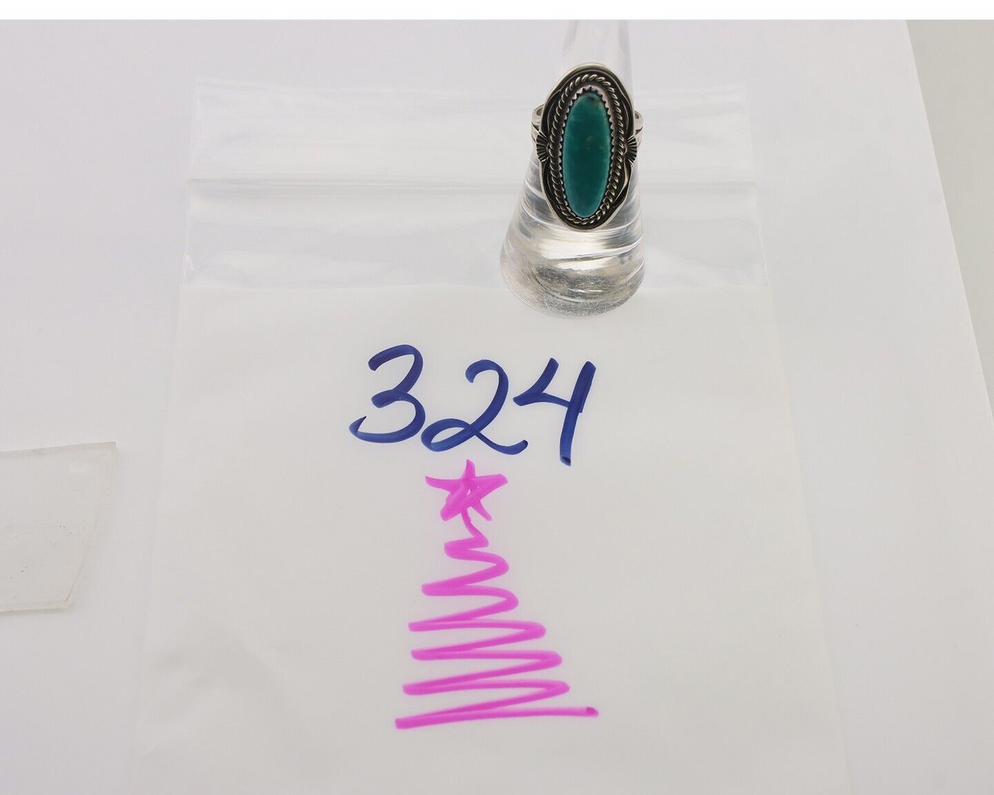 Navajo Ring 925 Silver Blue Turquoise Native Artist Signed M Begay C.80's