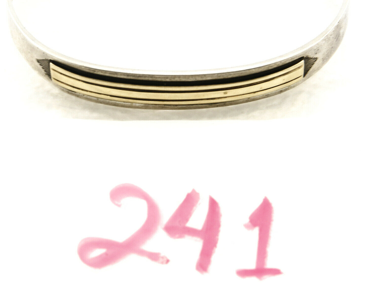 Navajo Bracelet .925 Silver & 14k Solid Gold MM Rogers and TAS Cuff C.80's