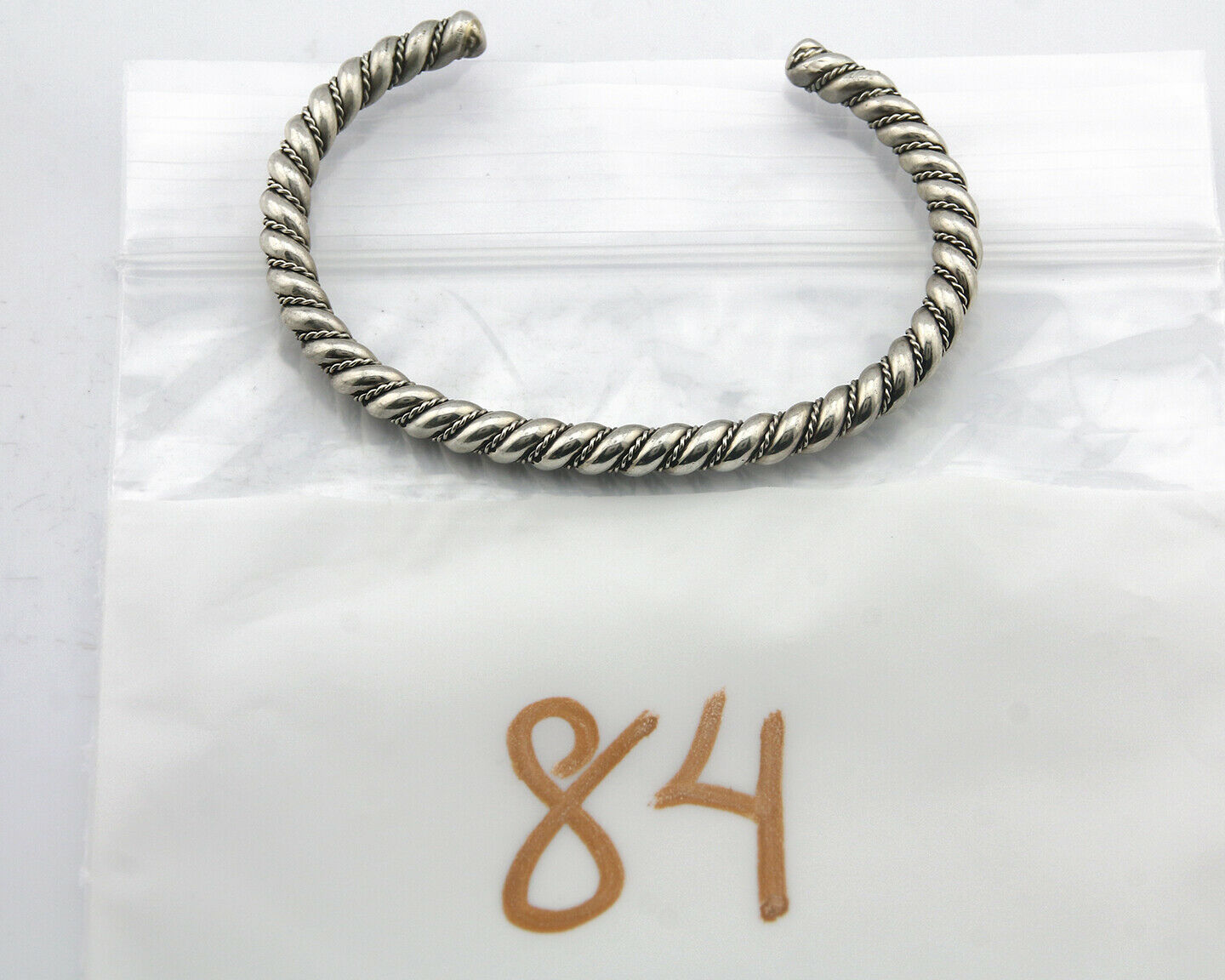 Navajo Bracelet .925 SOLID Silver Handmade Artist Tahe Circa Late 1980's