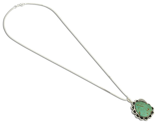 Navajo Necklace .925 Silver Kingman Turquoise Native Artist C.1980's