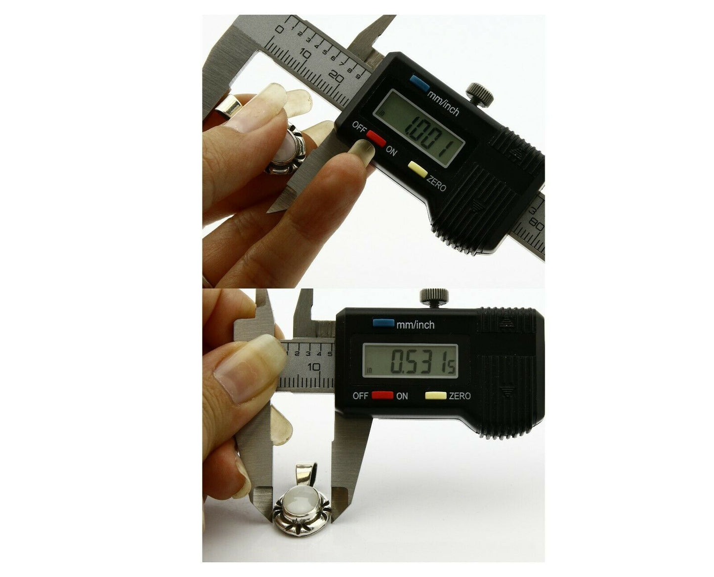 Navajo Hand Stamped Natural Mined MOP in .925 SOLID Silver Pendant