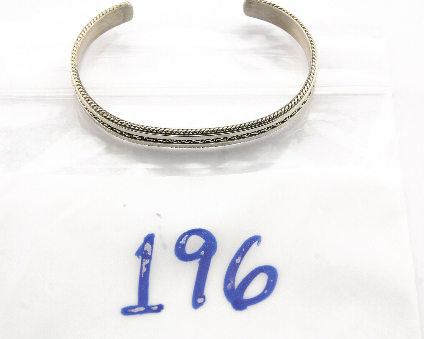Navajo Bracelet .925 Silver Handmade Cuff Artist Signed TAHE C.80's