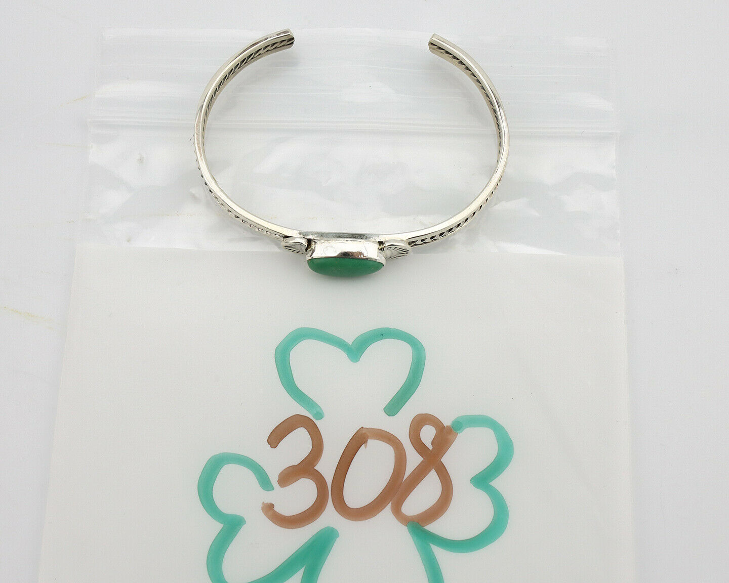 Women's Navajo .925 Silver Kingman Turquoise Artist Inca MFG Circa 1990's