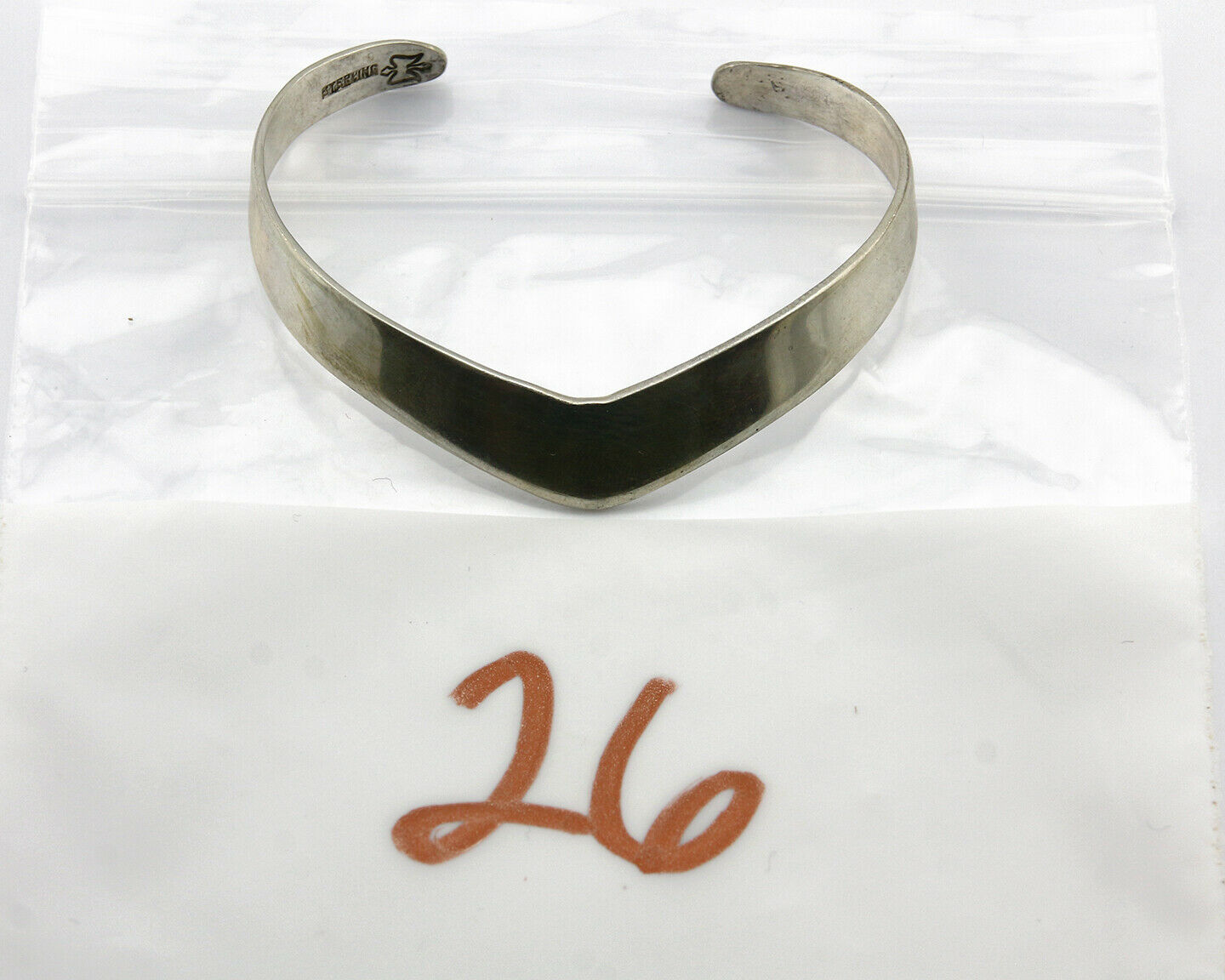 Navajo Handmade Bracelet .925 Silver Native Artist TAHE 80's