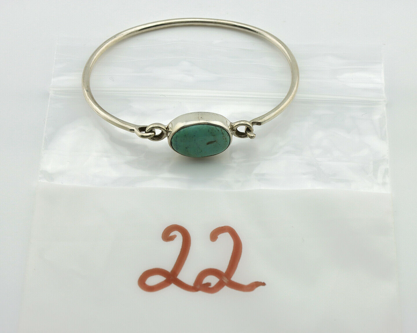 Navajo Bracelet .925 Silver Blue Arizona Turquoise Native American Artist C.90's