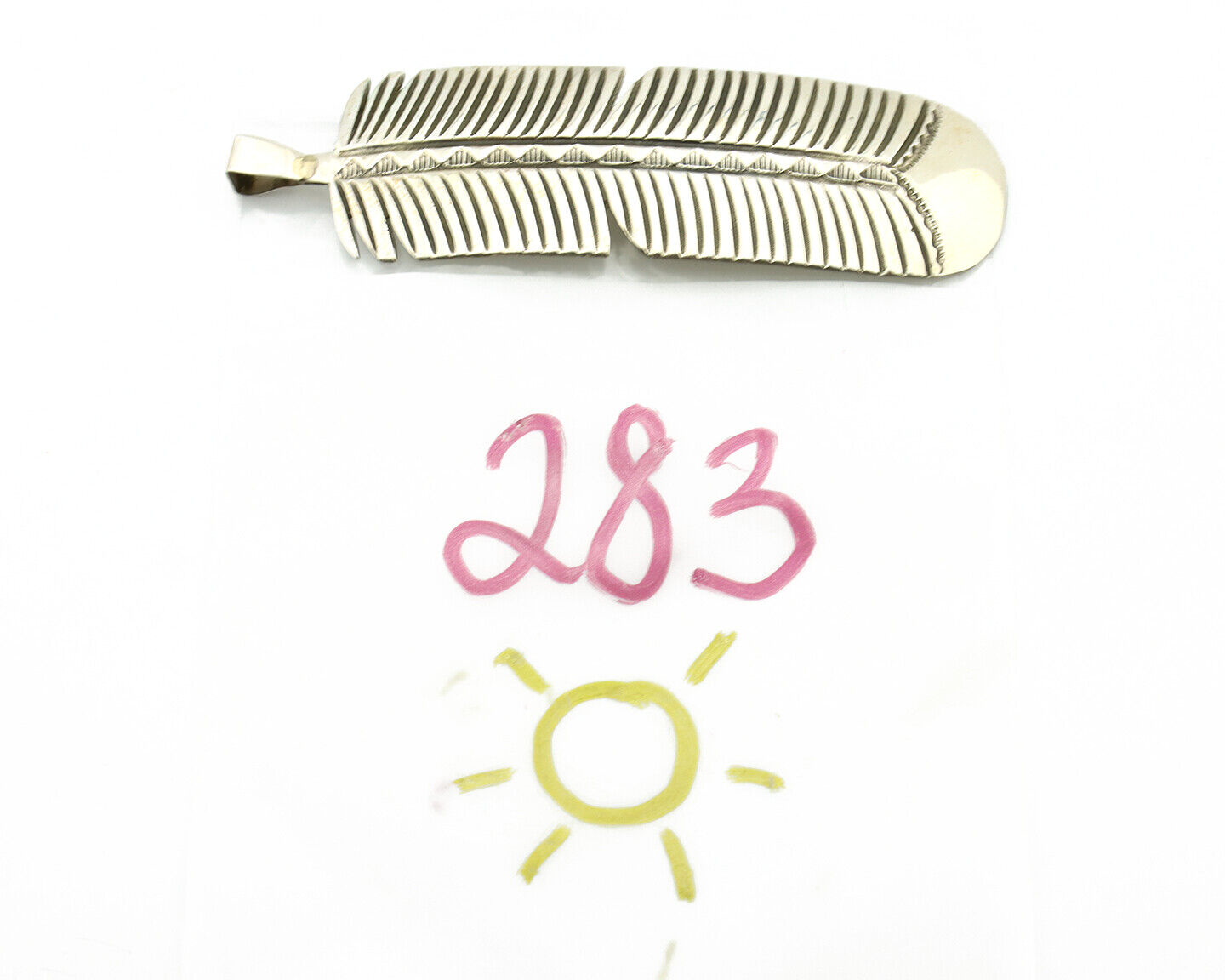 Navajo Hair Clip Barrette 925 Silver Hand Stamped Native Artist Signed BD C.80's